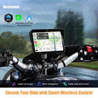 Bestsonic Factory - Reproductor Multimedia para Motocicleta con Pantalla Táctil de 7 Pulgadas, Android Auto, Resistente al Agua IP67, Navegación GPS, Bluetooth