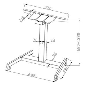Bureau debout en métal de style moderne Offre Spéciale bureau debout à hauteur réglable pratique simple - Product Image 3