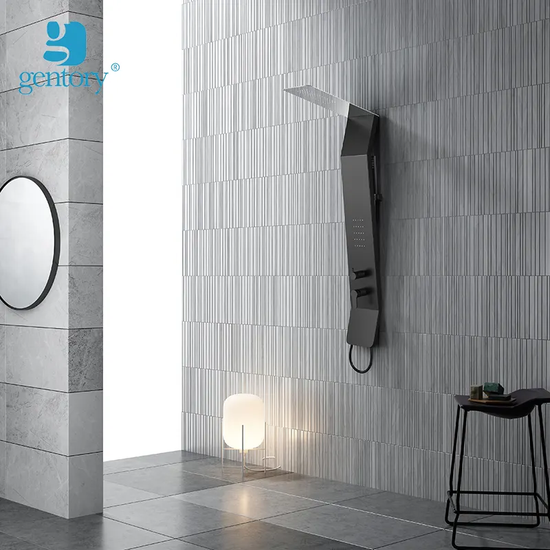 Gentory GA003-Juego de ducha de baño, paneles de ducha de aleación de aluminio para masaje