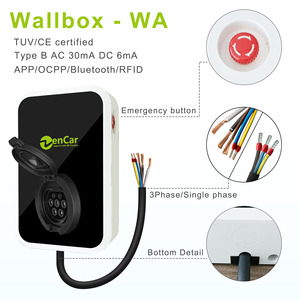 Estación de carga Zencar EV para cargador de vehículo eléctrico Carga de reserva y equilibrio de carga dinámica Compatible con Zencar Smart Wallbox - Product Image 2
