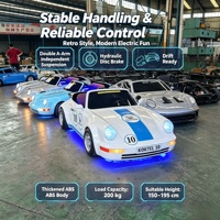 Go Kart Eléctrico Retro de 2 Plazas Modelo 911 964, Kart de Carreras Grande para Adultos con 4 Ruedas, Freno de Disco Hidráulico, Conectividad Bluetooth