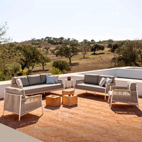 PurelyFeel canapé en rotin d'extérieur protection contre la pluie et le soleil balcon extérieur cour table basse combinaison chaise en rotin unique