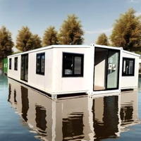 Maison module préfabriquée de luxe de 40 pieds Maisons conteneurs extensibles avec salle de bain et cuisine à vendre