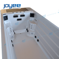 JOYEE-Spa de natation extérieur autoportant, piscine hors sol en acrylique, double zone, sans fin, avec jacuzzi, bain à remous