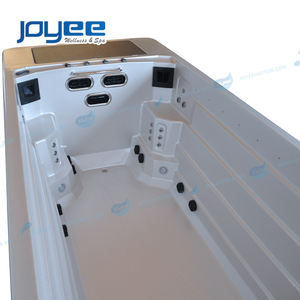 Joyee สวนกลางแจ้งตั้งเหนือพื้นอะคริลิคสองโซนว่ายน้ำสปาไม่มีที่สิ้นสุดสระว่ายน้ำสปาพร้อมอ่างน้ำร้อน - Product Image 4