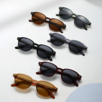 Prix d'usine en gros, logo personnalisé, lunettes de soleil tendance légères et durables, protection UV400 pour hommes et femmes, lunettes de soleil rondes vintage à la mode
