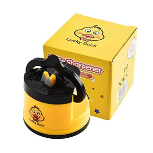 Afilador de Cuchillos Automático Multifunción de Acero con Ventosa Amarilla en Forma de Pato para Cocina, Duradero y Afilado - Product Image 4