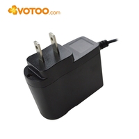 Adaptateur secteur VOTOO 12V 1A 12W avec prise EU, chargeur mural avec câble de 1,2 m, coque ABS, CE RoHS pour routeur, aspirateur, modem