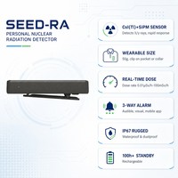 Détecteur de rayons X, rayons gamma et nucléaires SEED-RA CsI SiPM à double détection de rayonnement, 50g, IP67, Bluetooth, 100h, Dosimètre personnel portable