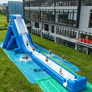 Blue Commercial <b>Inflatable</b> <b>Water</b> <b>Slide</b> - Long Single Lane With Splash Zone for Events & Summer Fun <b>Inflatable</b> <b>Water</b> <b>Slide</b> Epic L - Product Image 2