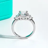 Bague MuShan de Luxe en Argent Sterling 925 avec Moissanite VVS, Bague pour Soirée Romantique, Plaqué Or Véritable 18K pour Femme, Bijoux Brevetés MST