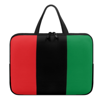 Sac pour ordinateur portable avec drapeau pan-africain, étui fin et imperméable avec fermeture éclair de qualité supérieure, sac portable pour tablettes