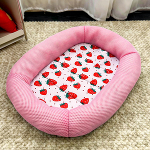 Pet Bed Oval Breathable <b>Cat</b> Dog <b>Mat</b> Summer Cool Nest Like Patterned Design - Product Image 4