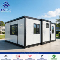 Maison préfabriquée extensible de 20 pieds ou 40 pieds aux normes australiennes, 1, 2, 3, 4 ou 5 chambres, luxe, à vendre, mini-villa