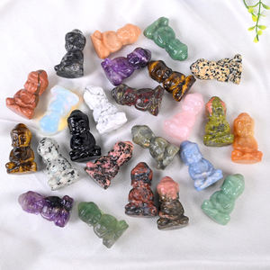 All'ingrosso pietra curativa di cristallo naturale intaglio materiale misto Mini cristallo Buddha per la decorazione - Product Image 2