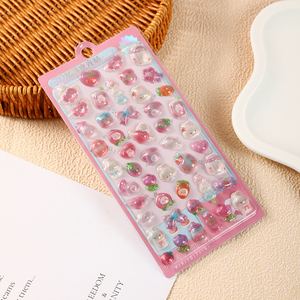 <span class=keywords><strong>Pegatinas</strong></span> 3D con Relieve de Corona de Princesa Rosa con Gemas para Niños, Decoración para Cuadernos, Álbumes y Estuches de Lápices - Product Image 4