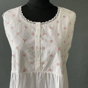Nuovo prodotto di <span class=keywords><strong>cotone</strong></span> bianco camicia da notte <span class=keywords><strong>vestaglia</strong></span> - Product Image 2