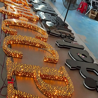 Lettres lumineuses LED Ciel Étoilé Alimentées par Transformateur – Enseigne Publicitaire Intérieure pour Logo d'Entreprise, Centre Commercial, Bureau – Personnalisation
