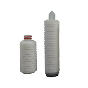 Doe Soe End Cover Pp/Ptfe/Pes/Pvdf Membraan Cartridge Filter 0.1 Micron Geplooide Cartridge Filter