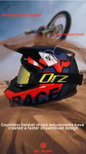 Yeni SMLXL XXL ABS Köpük Astarlı Güvenlikli Tam Yüz Motosiklet Kaskı, Çift Amaçlı İniş Yarışı ATV MTB BMX Cross Motocross için - Product Image 5