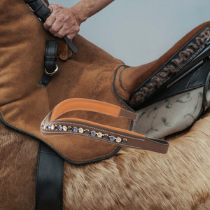 Frontal de cheval en cuir synthétique 1,5 pouce avec boucle pour mors, haute qualité, service OEM direct usine disponible - Product Image 3