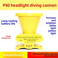 Lampe frontale LED rechargeable P90 super lumineuse et réglable, portable, pour plongée sous-marine, camping, projecteur, étanche IP68, faisceau de plus de 500 m