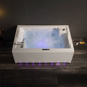Baignoire moderne rectangulaire en acrylique, grande, autoportante, à bulles massantes, pour usage intérieur, <span class=keywords><strong>SPA</strong></span> à domicile pour couples, bain à remous, Foshan - Product Image 1