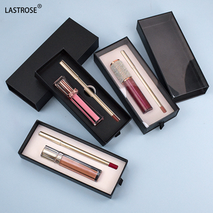 Set de 2 brillos labiales con caja negra al por mayor, delineador de espuma a prueba de transferencia y set de brillos labiales de alta pigmentación, marca privada - Product Image 6