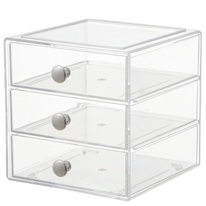 CAI YA-Organizador de Cosméticos Multifuncional, Cajón de Tres Capas, Caja de Almacenamiento Rectangular, a Prueba de Polvo, Mesa de Almacenamiento de Maquillaje - Product Image 6