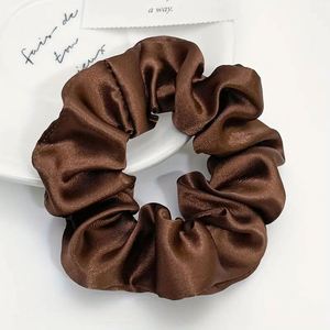 Oversized Satin Scrunchies Large Soft Hair <b>Ties</b> Solid Color Maillard Scrunchie Women Girls Fashion Hair Accessories Wholesale - Product Image 3