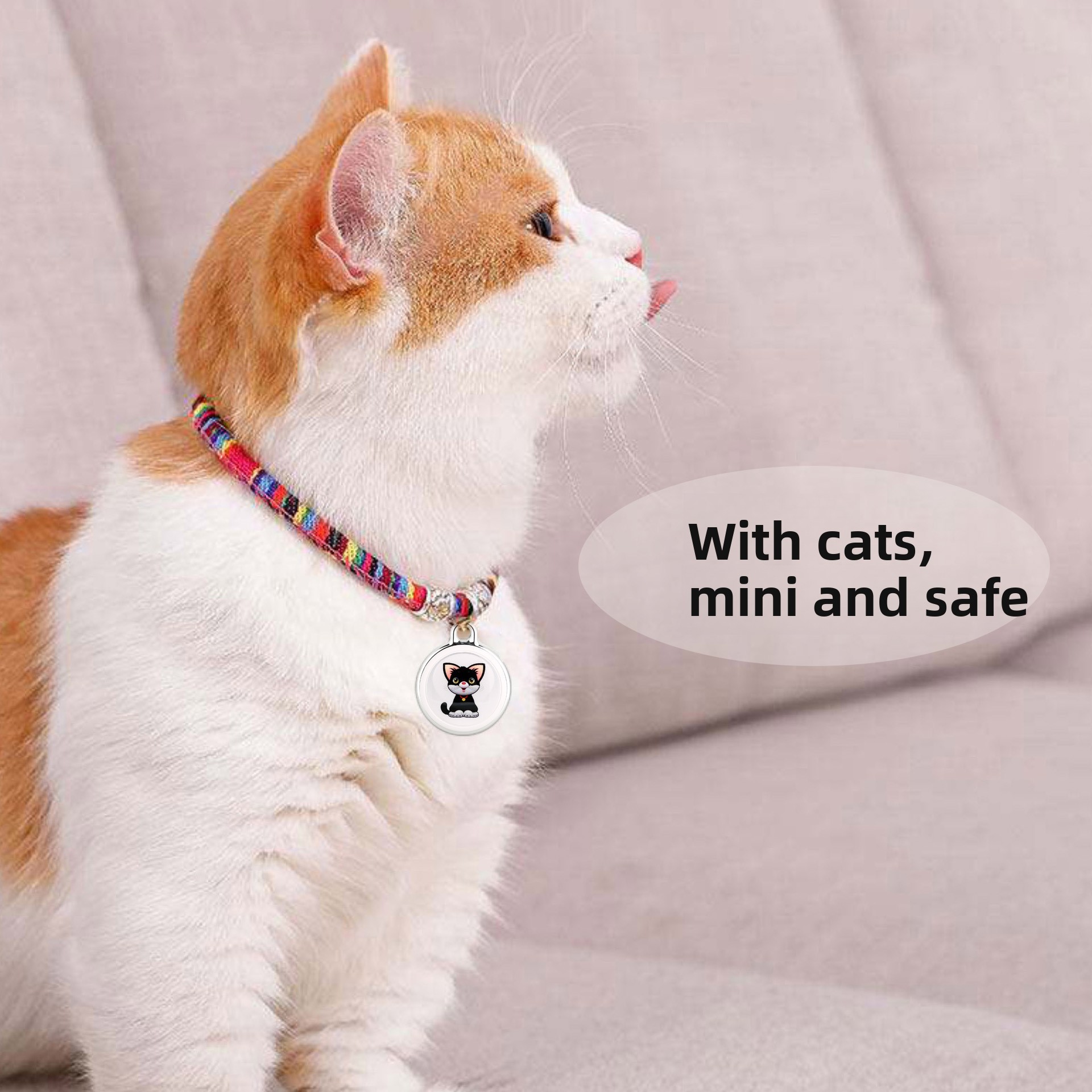 Smart Pet Anti-Lost Locator Pet Collar Gadget with Positioning for Cats & Dogs Android/iOS Compatible