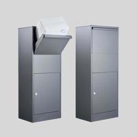 Boîte aux lettres autoportante personnalisée en aluminium et acier inoxydable, étanche, avec design de poteau de dépôt – Fabrication sur mesure