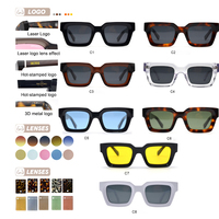 Lunettes de soleil vintage bleues et transparentes en gros avec verres polarisés optiques – Dernières tendances mode