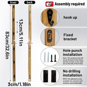 Porta tazze <span class=keywords><strong>da</strong></span> caffè <span class=keywords><strong>da</strong></span> parete in legno massello. Mobile <span class=keywords><strong>da</strong></span> <span class=keywords><strong>Cucina</strong></span> con Vano Portaoggetti in Legno, Decorazione Murale Semplice in Legno - Product Image 2