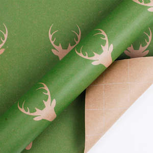 Papel de Regalo Kraft con Impresión de Tinta, Venta al por Mayor de Fábrica, Hojas de Papel para Envolver Regalos, Decoración de Cajas de Regalo para Cumpleaños, Bodas y Floristerías - Product Image 1