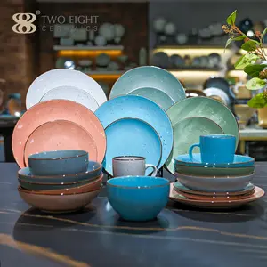 Modern luxury hotel plate dish Round dinner ceramic plates dinnerware Kitchenware dish Sets Porcelain Plates Set