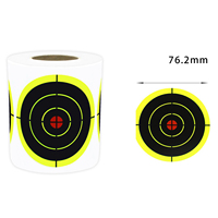 Autocollant circulaire professionnel auto-adhésif de 3 pouces, marqueur fluorescent durable pour la chasse, le camping et l'entraînement en extérieur
