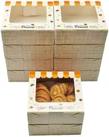 खिड़की के साथ अनुकूलित कुकी बक्से मिठाई बॉक्स मिठाई केक बक्से पेस्ट्री तेल-सबूत खाद्य पैकेजिंग के लिए मुद्रण डिजाइन पार्टी