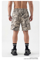 Shorts de survêtement amples et droits pour homme, en molleton uni, mélange coton et polyester, style streetwear