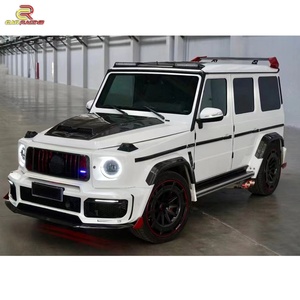 ชุดแต่งคาร์บอนไฟเบอร์ทรง R สำหรับ Mercedes Benz G-Class รุ่น W463 G500 G63 รุ่นเก่าถึงรุ่นใหม่ W464 W463A PP+CF  ประกอบด้วยกันชนหน้าและหลัง - Product Image 3