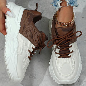 Nouvelles baskets femmes grosses chaussures Wedge sport plate-forme Tennis femme printemps automne chaussures à semelles épaisses 35-45 - Product Image 2