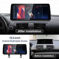 STWEI 2024 Nouveau lecteur multimédia tactile Android 15 12,3 pouces pour tableau de bord GPS sans fil CarPlay Android Auto pour BMW Série 1