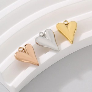 1 pièce Mini pendentif en forme de cœur en acier inoxydable, breloques pour la fabrication de bijoux DIY, fournitures pour la création de colliers, bracelets et boucles d'oreilles faites à la main - Product Image 5