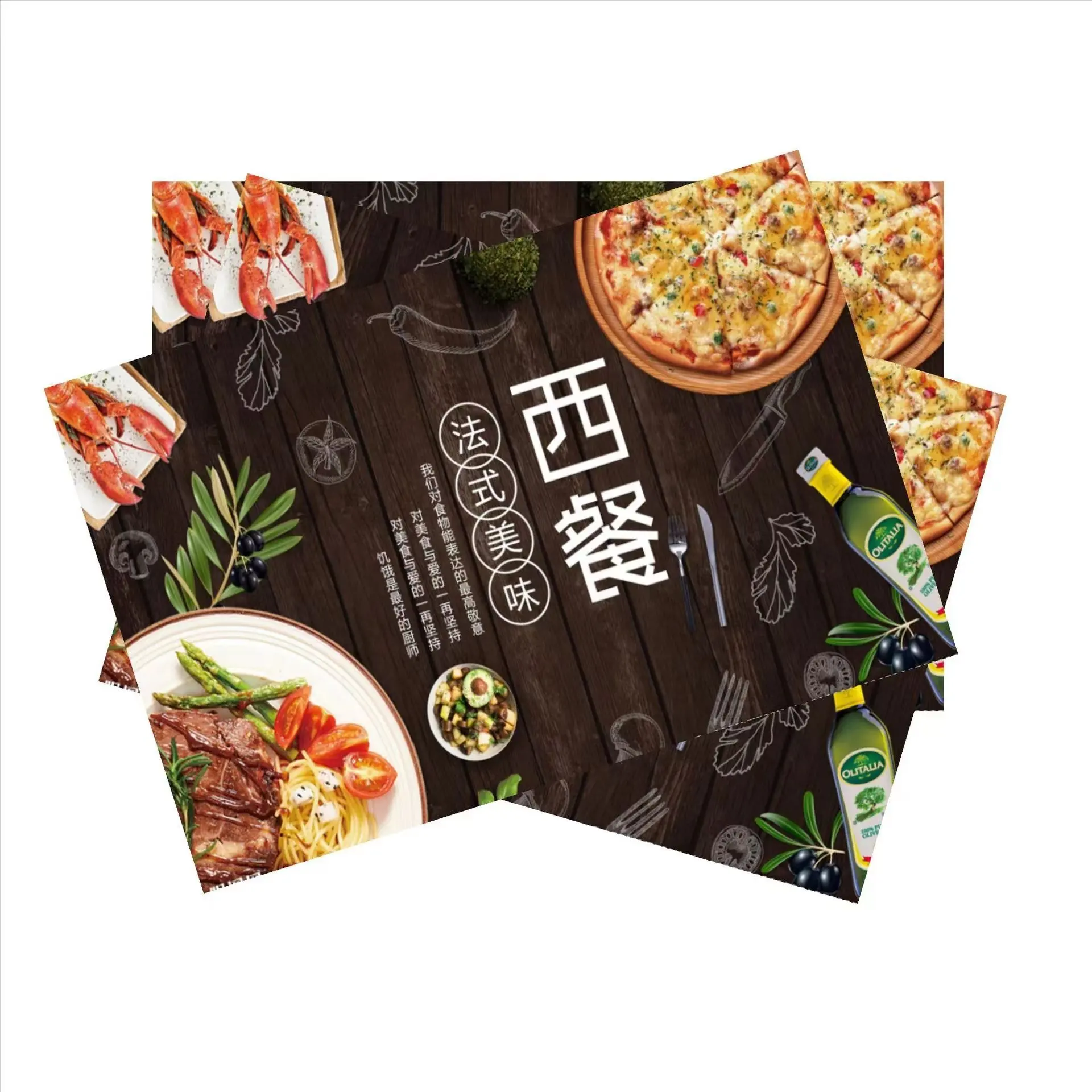 Индивидуальная печатная одноразовая подставка для стола из крафт-бумаги, подставка под столик для ресторанов с вашим собственным логотипом
