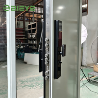 Porte en alliage d'aluminium résistante aux chocs avec isolation thermique et caractéristiques pare-balles pour villas intérieures et locaux à fort trafic
