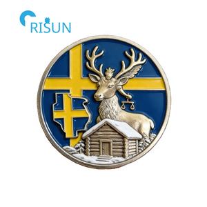 Monedas Conmemorativas Personalizadas de la Bandera de Suecia, Medallón de los Veteranos de las Fuerzas Armadas, Moneda de Desafío Personalizada de Suecia - Product Image 5