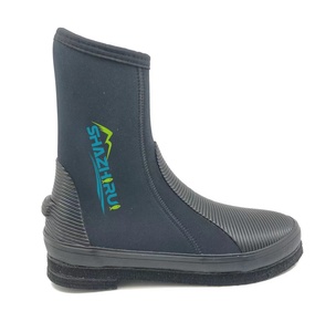 Chaussures de pêche rocheuses en néoprène de 5mm Bottes de récif antidérapantes pour hommes avec semelle en feutre de 10mm <span class=keywords><strong>d</strong></span>'épaisseur pour la plage ou les sports nautiques - Product Image 1