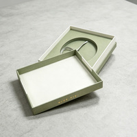 Boîte cadeau de luxe personnalisée en carton rigide vert, style chinois, imprimée, en carton ondulé E, élégante, rectangulaire, pour thé de qualité supérieure, emballage cadeau