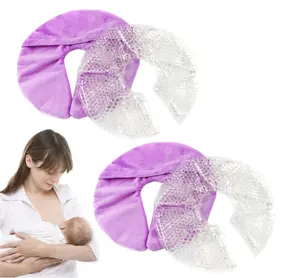 Reusable gel pad for relieving breast pain by hot compress and cold compress