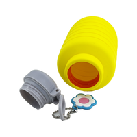 Bouteille d'eau pliable en silicone écologique et durable de grande capacité (700 ml) avec bouchon à boire directement pour la randonnée